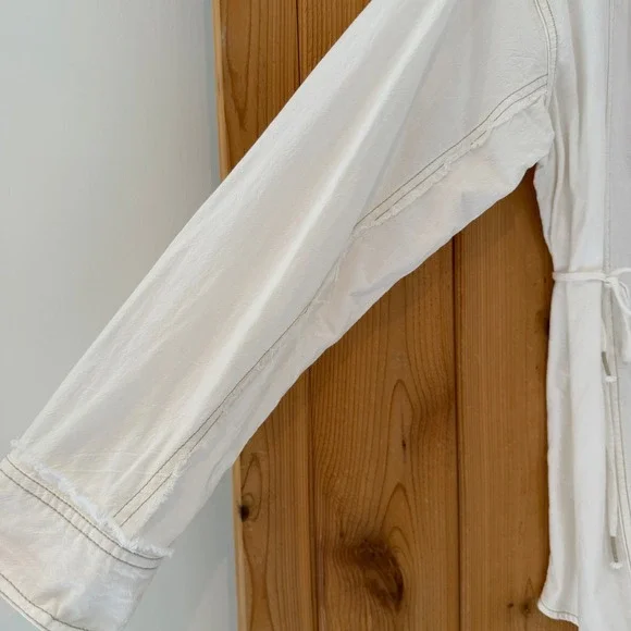 We The Free People Marten Cotton Oxford Top in White Size Small - Picture 11 of 16
